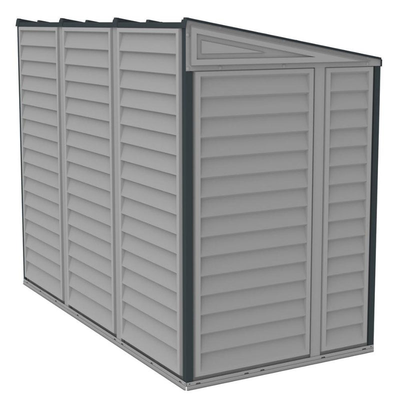 Duramax Side Mate Plus - 4ft x 8ft Plastic Garden Shed in Grey