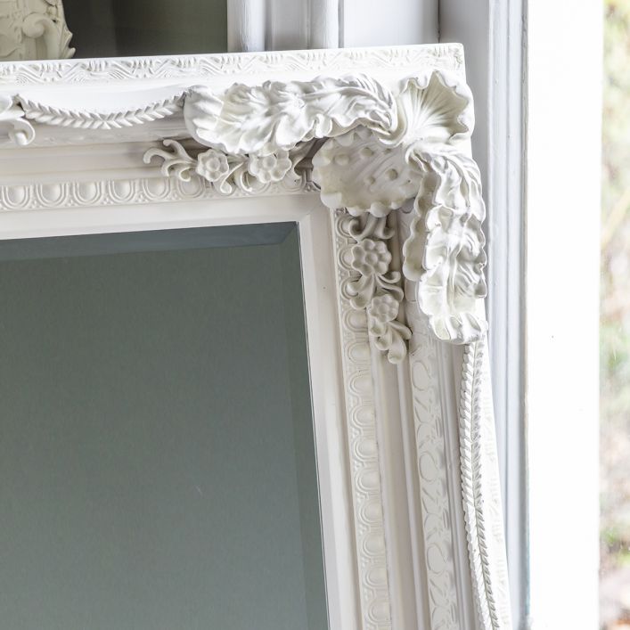 Carved Louis Mirror Cream 1190x890mm