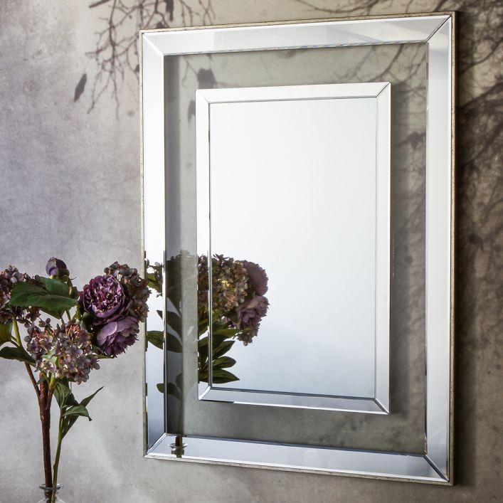 Agostini Rectangle Mirror Champagne 685x25x900mm