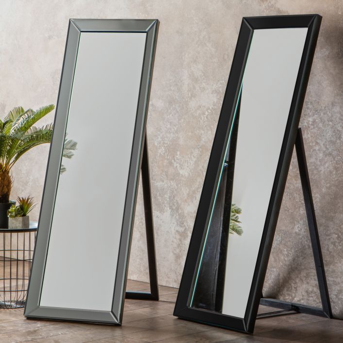 Luna Cheval Mirror Black 1550x480mm