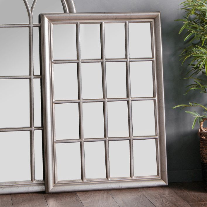 Ashmore Mirror Antique Silver 1060x35x755mm