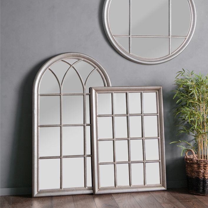 Ashmore Mirror Antique Silver 1060x35x755mm