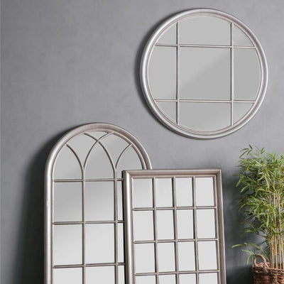 Eccleston Round Mirror Silver 1000x40x1000mm