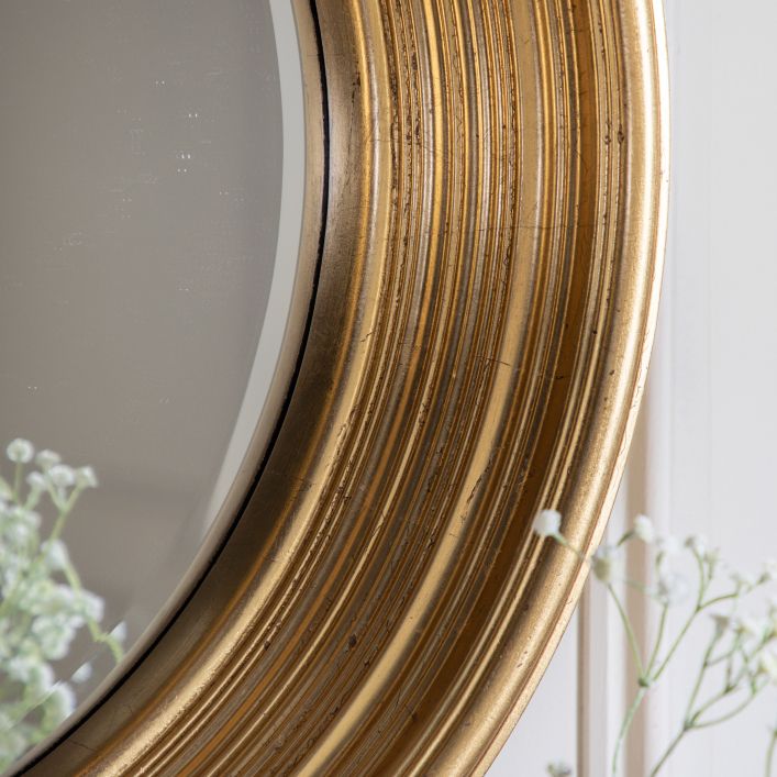Chaplin Round Mirror Gold 650x650mm