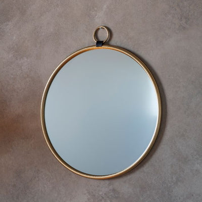 Bayswater Gold Round Mirror 610x700mm