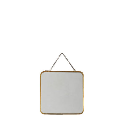 Zuri Mirror Square Antique Brass 200x200mm