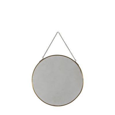 Zuri Mirror Round Antique Brass D250mm