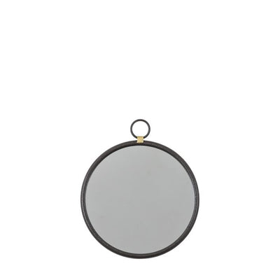 Bayswater Black Round Mirror 400x20x450mm