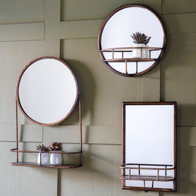 Milton Round Mirror Bronze 400mm