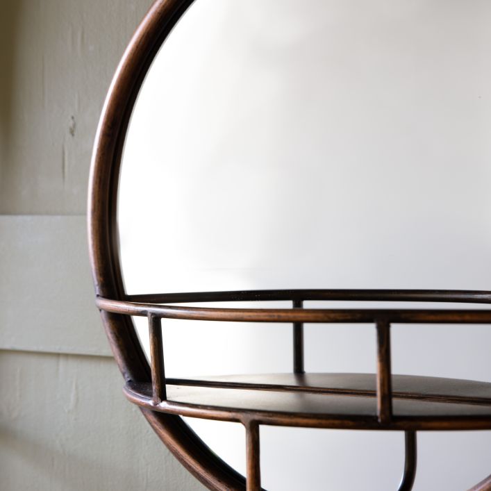 Milton Round Mirror Bronze 400mm