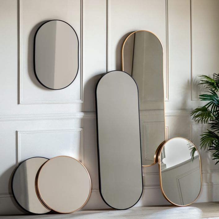 Yardley Mirror Round Black 600x40x600mm