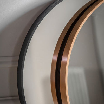 Yardley Mirror Round Black 600x40x600mm