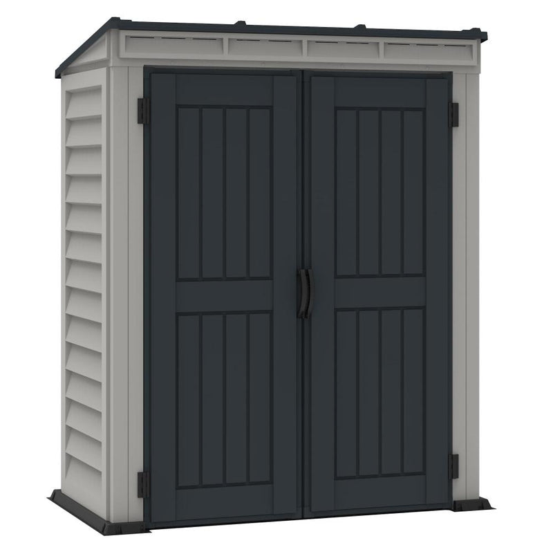 Duramax YardMate Plus Pent - 5ft x 3ft Plastic Garden Shed in Grey