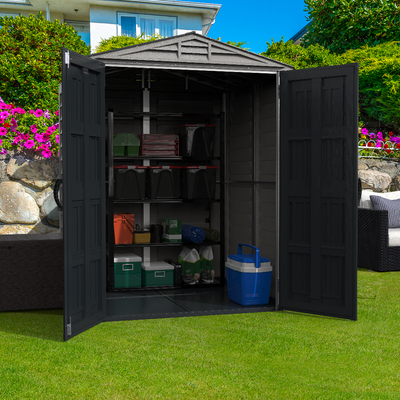 Duramax YardMate Plus - 5ft x 5ft Plastic Garden Shed in Grey