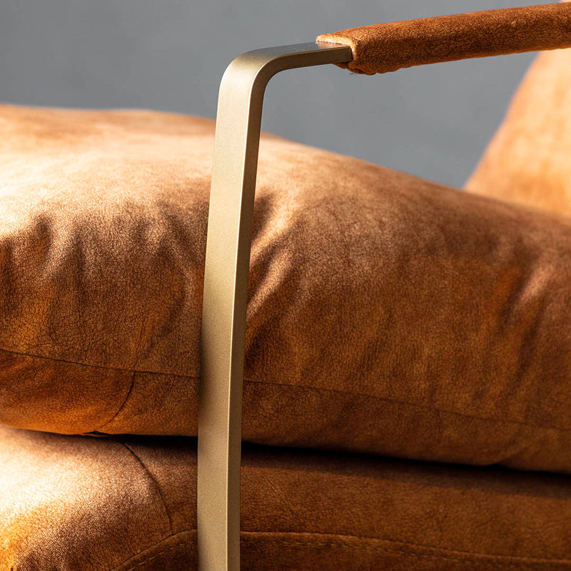 Gallery Interiors Fabien Lounger Ochre