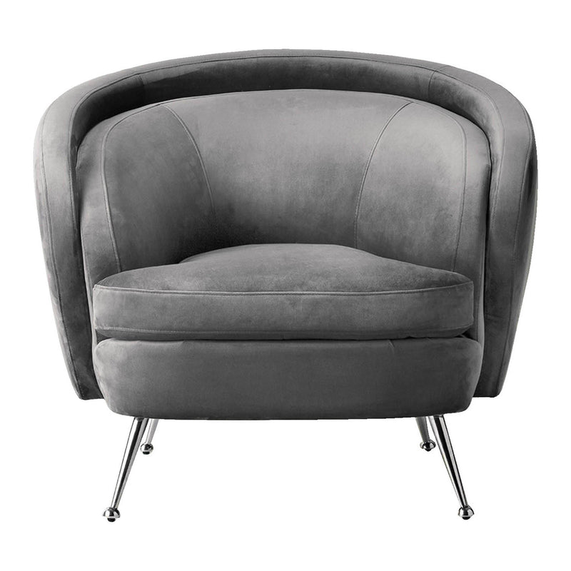 Gallery Interiors Tesoro Tub Chair Grey Velvet