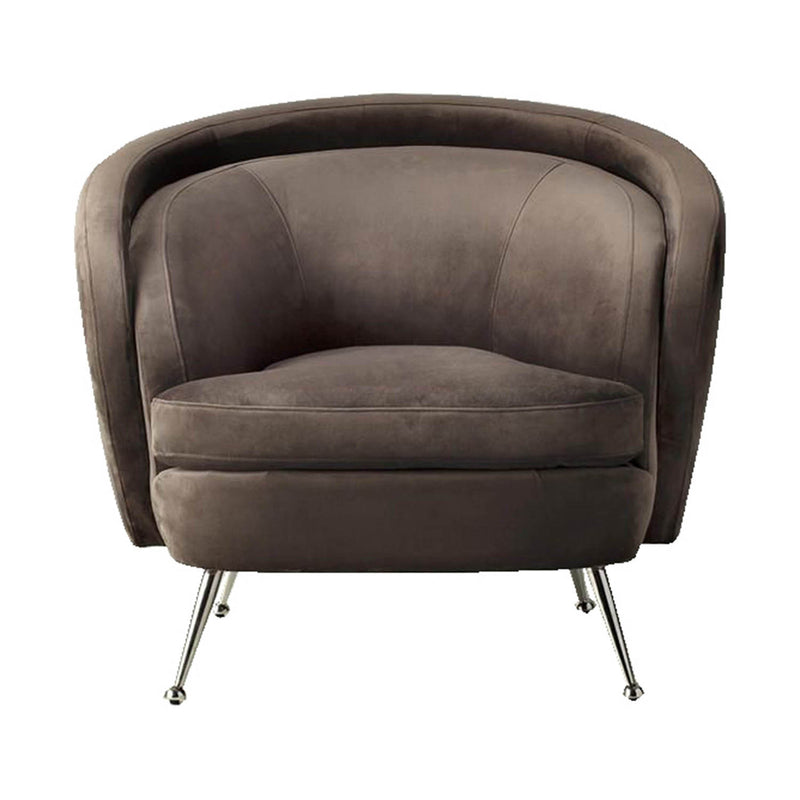 Gallery Interiors Tesoro Tub Chair Dark Taupe Velvet