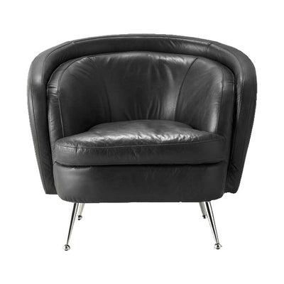 Gallery Interiors Tesoro Tub Chair Black Leather