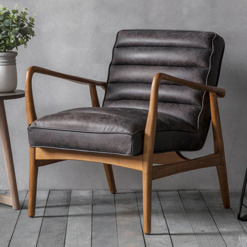 Gallery Interiors Datsun Armchair Antique Ebony