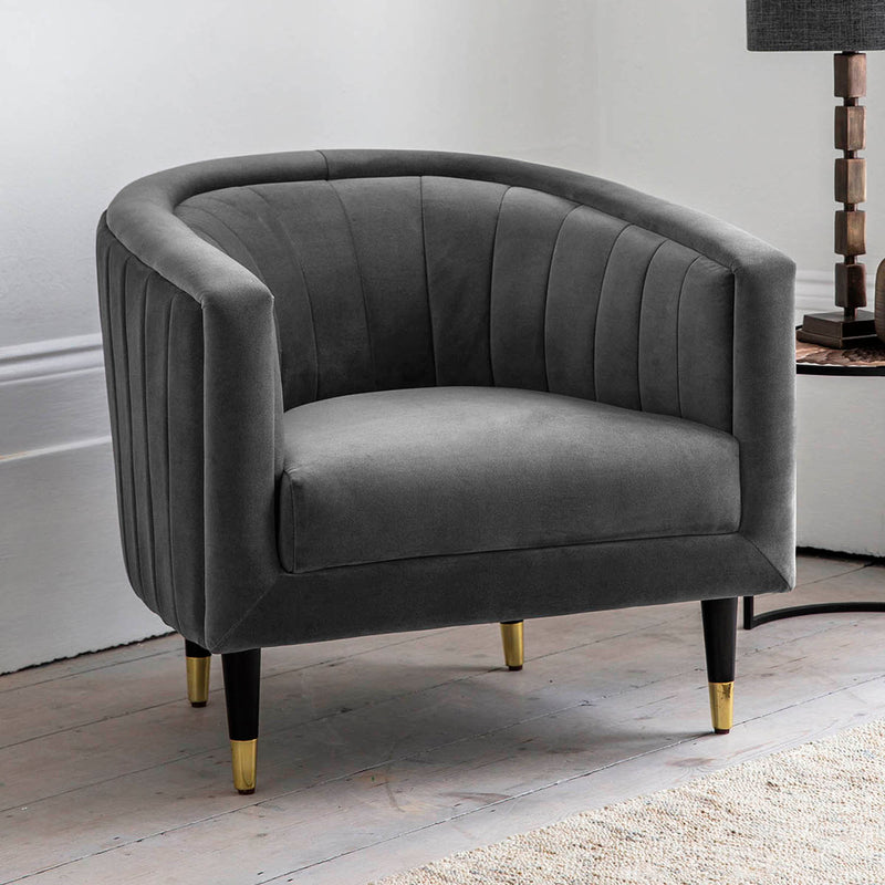 Gallery Interiors Serrano Armchair Mirage Velvet