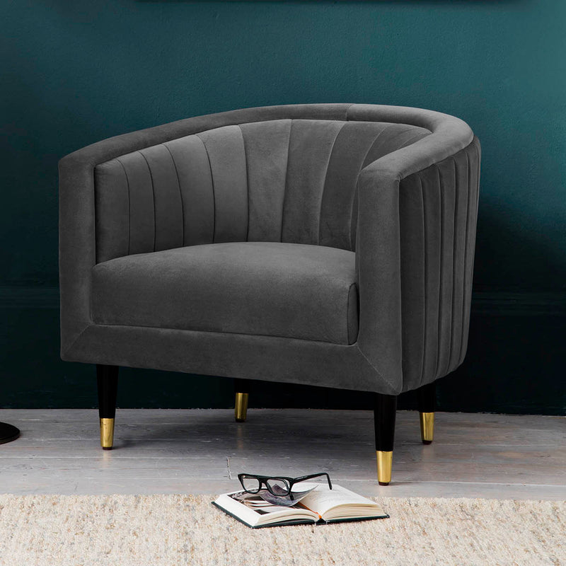 Gallery Interiors Serrano Armchair Mirage Velvet