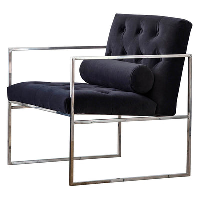 Gallery Interiors Sergio Armchair Jet Velvet