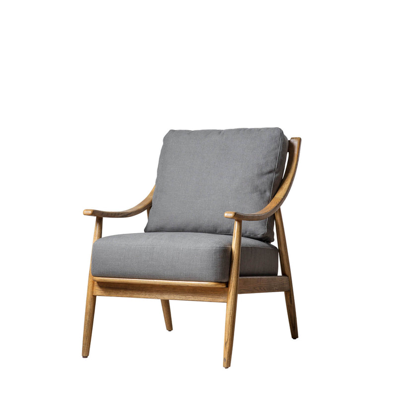 Gallery Interiors Reliant Armchair Dark Grey Linen