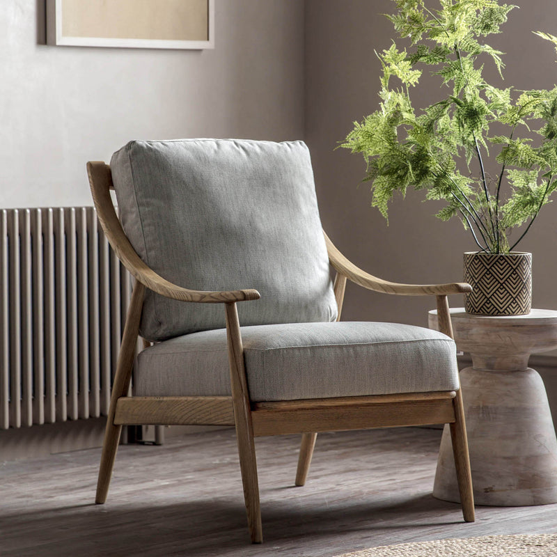 Gallery Interiors Reliant Armchair Natural Linen