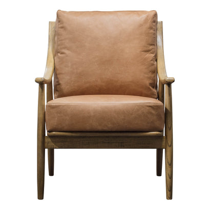 Gallery Interiors Reliant Armchair Brown Leather