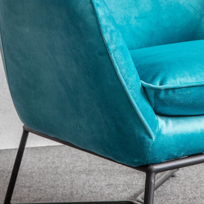 Gallery Interiors Lucca Chair Teal Velvet