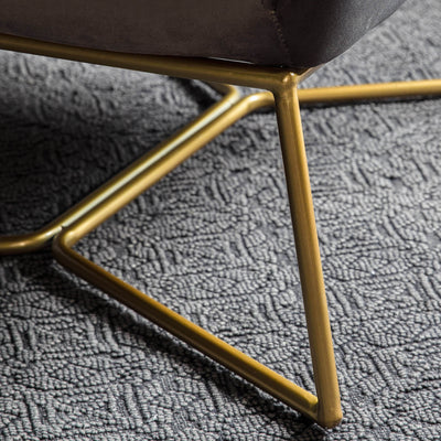 Gallery Interiors Lucca Chair Charcoal Velvet