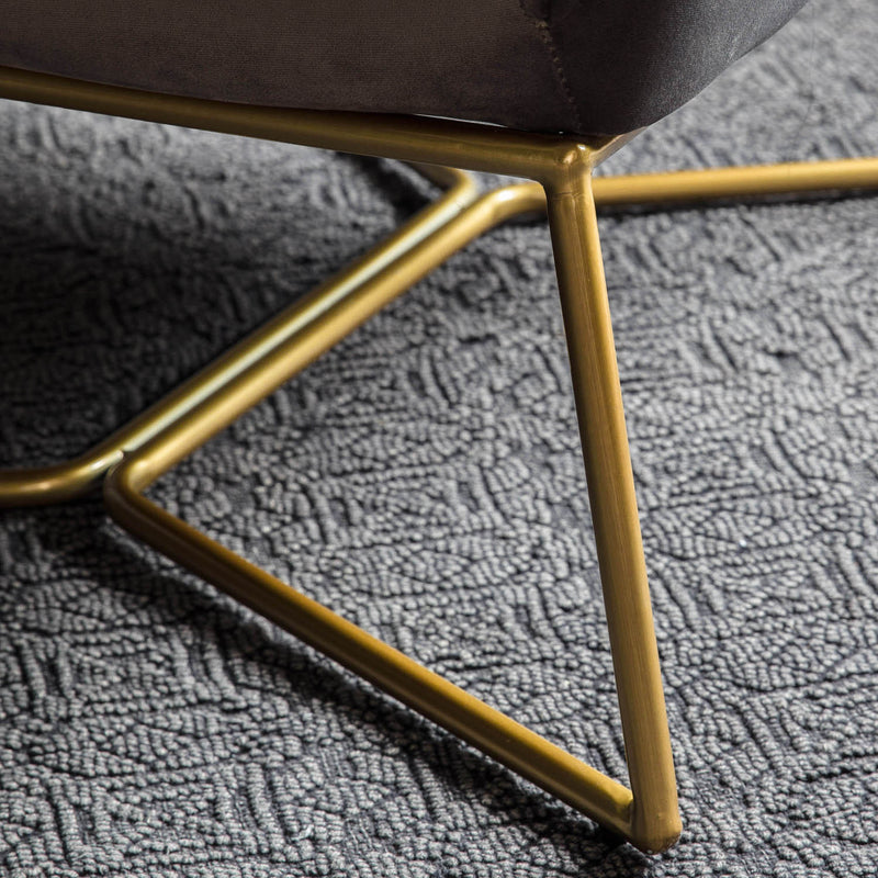 Gallery Interiors Lucca Chair Charcoal Velvet