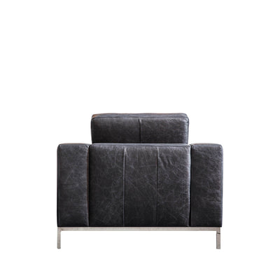 Gallery Interiors Verona Armchair Black Leather