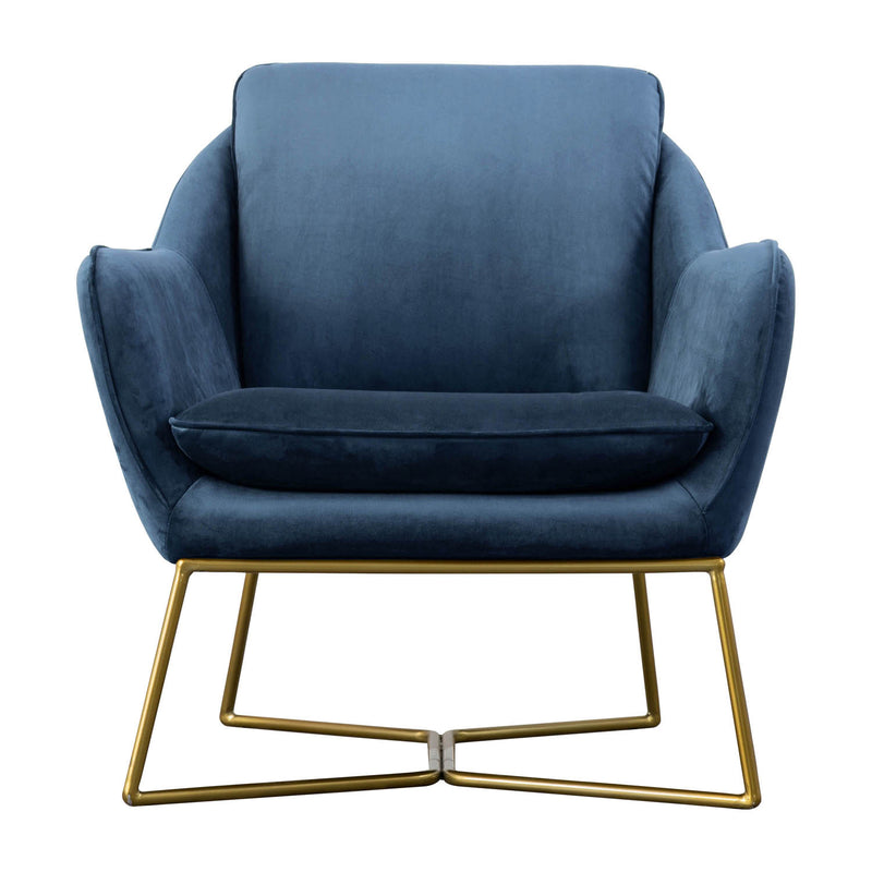 Gallery Interiors Lucca Chair Sapphire Velvet