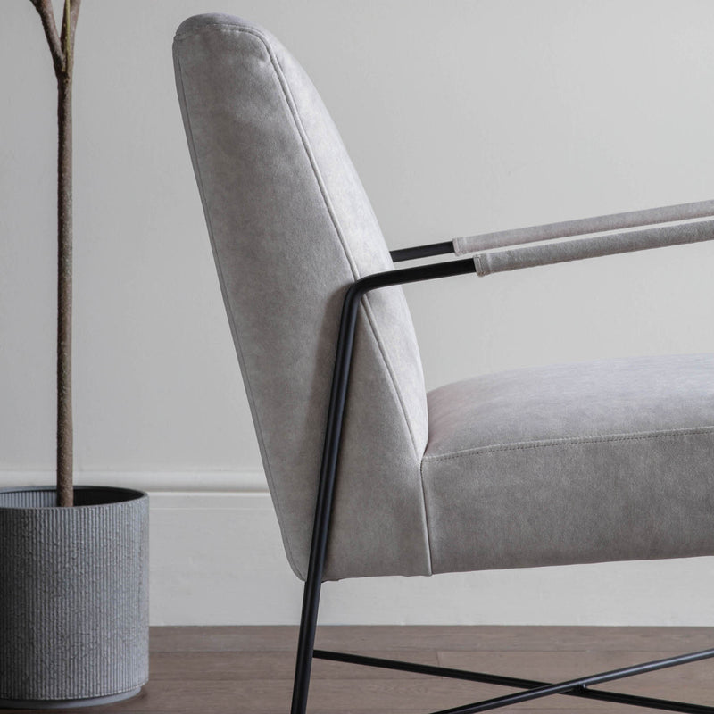 Gallery Interiors Chartham Armchair White