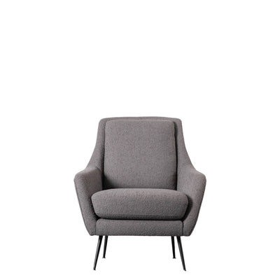 Gallery Interiors Brompton Armchair Dark Grey Linen