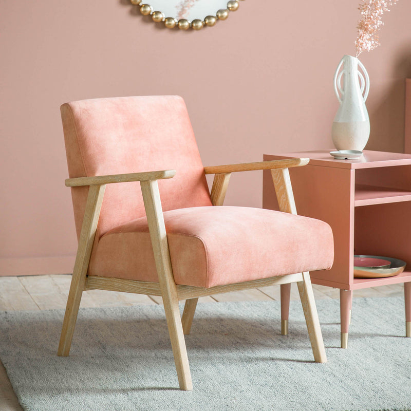 Gallery Interiors Neyland Armchair Blush