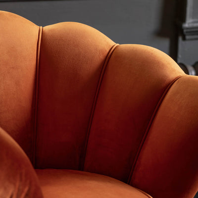 Gallery Interiors Rivello Armchair Rusty Orange