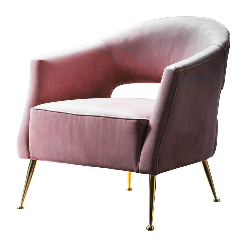 Gallery Interiors Barletta Armchair Dusky Velvet