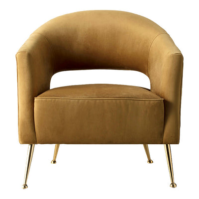 Gallery Interiors Barletta Armchair Gold Velvet