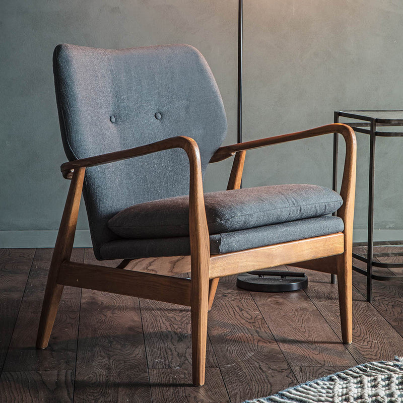 Gallery Interiors Jensen Armchair Grey