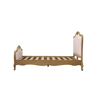 Gallery Interiors Chic 6' Linen Upholstered Bed Weathered