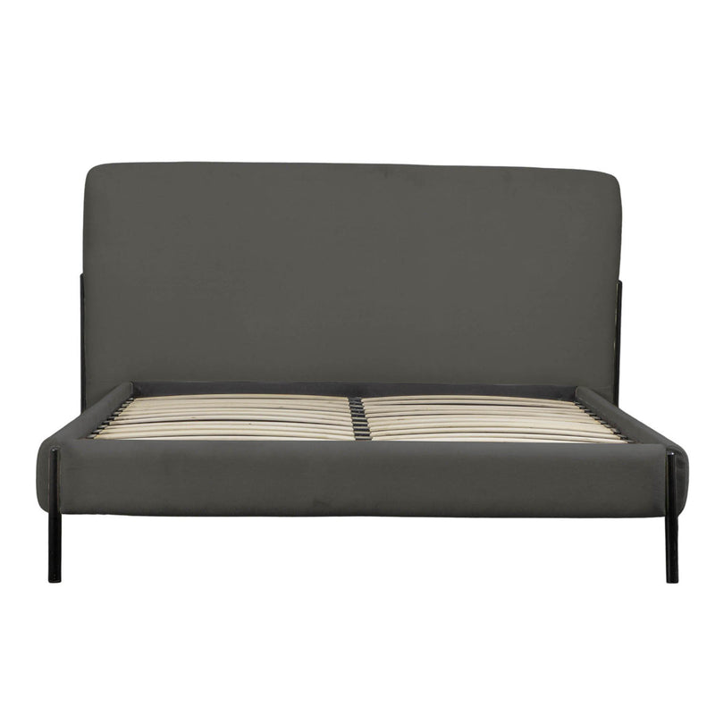 Gallery Interiors Broughton Bed Dark Grey Cotton (135cm)