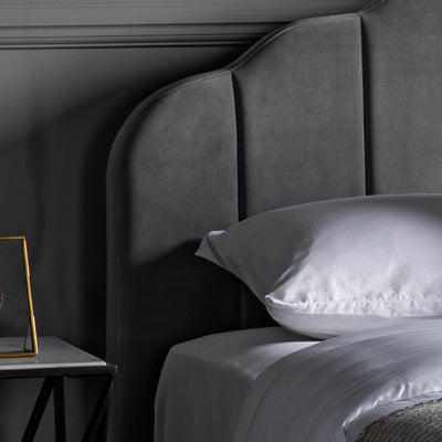 Gallery Interiors Cavendish Bed King Grey Velvet