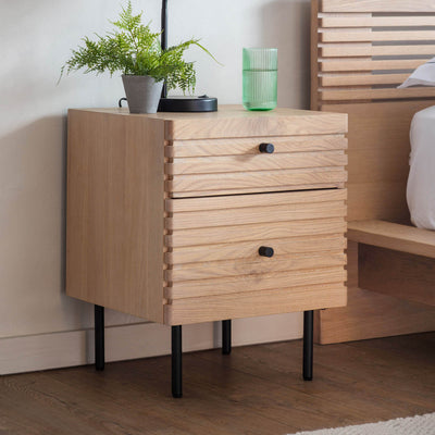 Gallery Interiors Okayama 2 Drawer Bedside