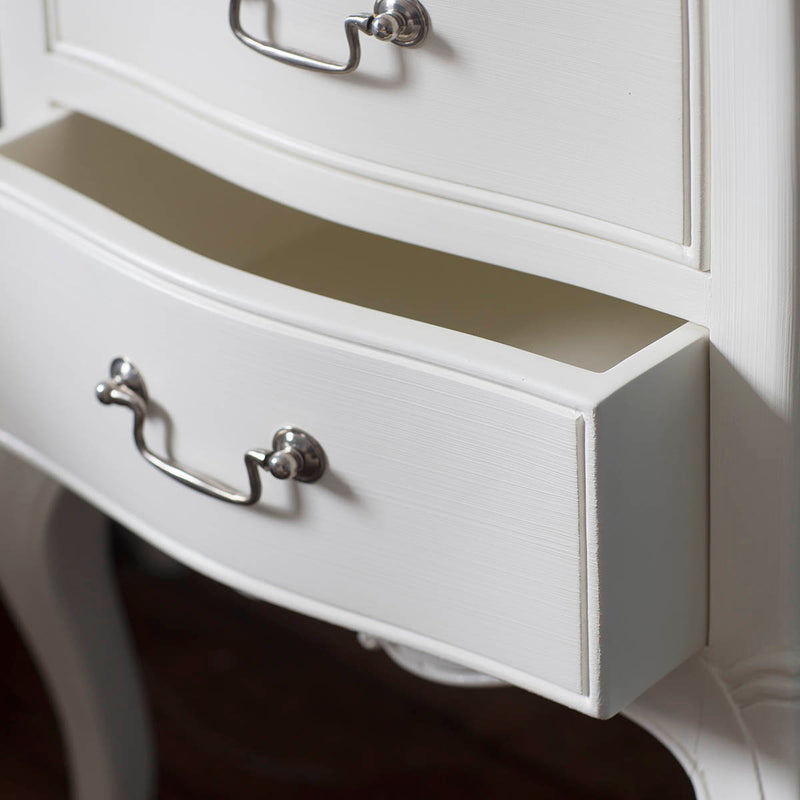 Gallery Interiors Chic Bedside Table Vanilla White