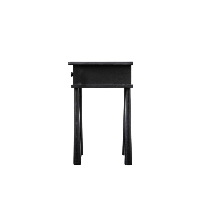 Gallery Interiors Wycombe 1 Drawer Bedside Black