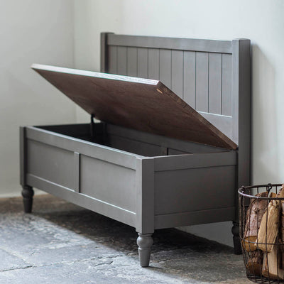Gallery Interiors Cookham Hall Bench Grey