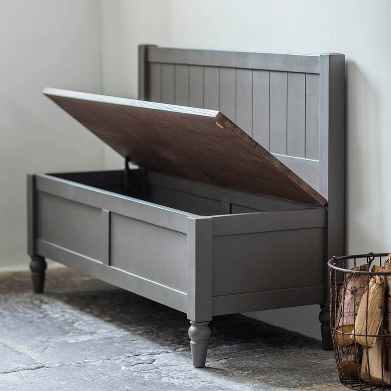 Gallery Interiors Cookham Hall Bench Grey