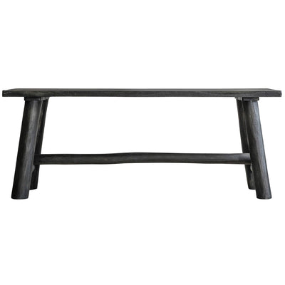 Gallery Interiors Alberta Bench Rustic Grey Small